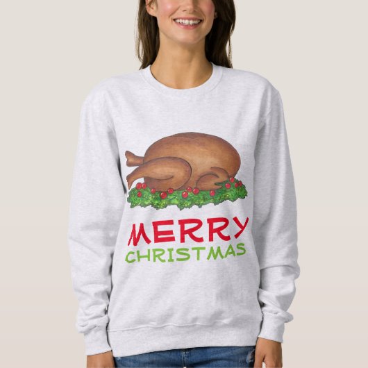 Vrolijk kerstfeest Turkije Oogzalig Sweatshirt (Voorkant)