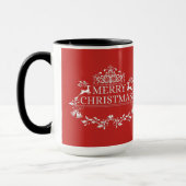 Vrolijk kerstfeest Twee-toon-Mok-rood Mok (Links)