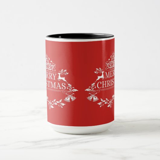 Vrolijk kerstfeest Twee-toon-Mok-rood Mok (Midden)