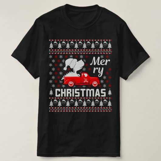 vrolijk kerstfeest Ugly KerstSweater T-shirt (Design voorkant)
