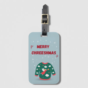 Vrolijk kerstfeest Ugly Sweater Angel Bagagelabel