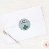 Vrolijk kerstfeest Ugly Sweater Angel Ronde Sticker (Envelop)