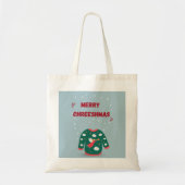 Vrolijk kerstfeest Ugly Sweater Angel Tote Bag (Voorkant)