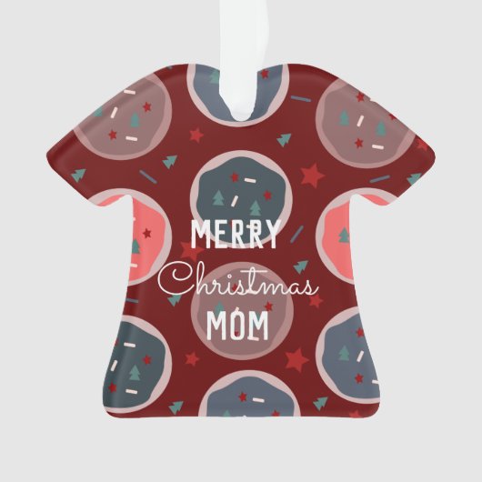 Vrolijk kerstfeest Ugly Sweater Cookies Name Ornament (voorkant)