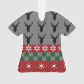 Vrolijk kerstfeest Ugly Sweater Name Ornament (achterkant)
