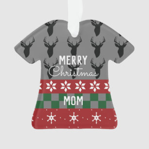 Vrolijk kerstfeest Ugly Sweater Name Ornament