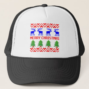 Vrolijk kerstfeest Ugly Sweater Trucker Pet
