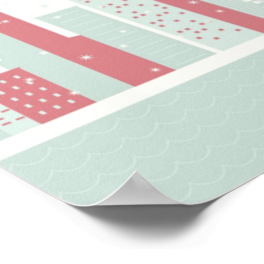 Vrolijk kerstfeest uit Chicago Poster (Hoek)