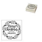 Vrolijk kerstfeest uit de (aangepaste) familie, 	rubberstempel (Gestempeld)