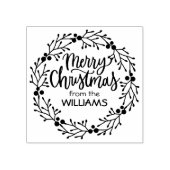 Vrolijk kerstfeest uit de (aangepaste) familie, 	rubberstempel (Afrduk)