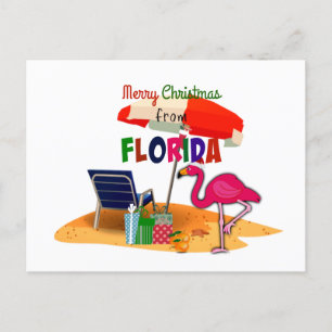 Vrolijk kerstfeest uit Florida Briefkaart