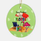 Vrolijk kerstfeest uit Florida Keramisch Ornament (Links)