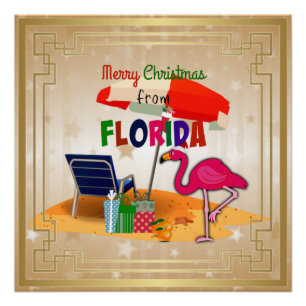 Vrolijk kerstfeest uit Florida Perfect Poster