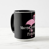 Vrolijk kerstfeest uit Florida, roze flamingo Mok (Voorkant links)