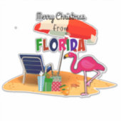 Vrolijk kerstfeest uit Florida Sticker (Voorkant)
