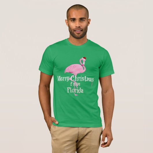 Vrolijk kerstfeest uit Florida T-shirt (Voorkant volledig)