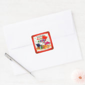 Vrolijk kerstfeest uit Florida.. verbijsterend! Vierkante Sticker (Envelop)