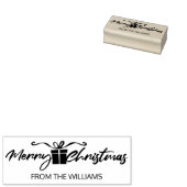 Vrolijk kerstfeest uit (gebruikelijk) gezin, rubberstempel (Gestempeld)