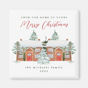 Vrolijk kerstfeest uit je buren magneet