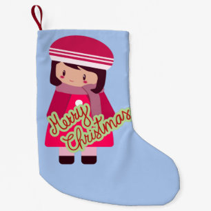 Vrolijk kerstfeest uit je meisjeskousen kleine kerstsok