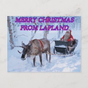 Vrolijk kerstfeest uit Lapland Feestdagenkaart