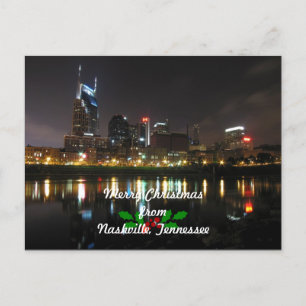 Vrolijk kerstfeest uit Nashville, Tennessee Feestdagenkaart