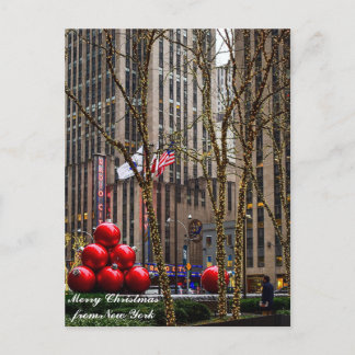 Vrolijk kerstfeest uit New York Feestdagenkaart