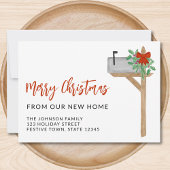 Vrolijk kerstfeest uit onze nieuwe postbus aankondiging