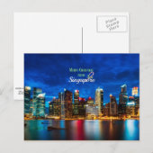 Vrolijk kerstfeest uit Singapore Briefkaart (Voorkant / Achterkant)