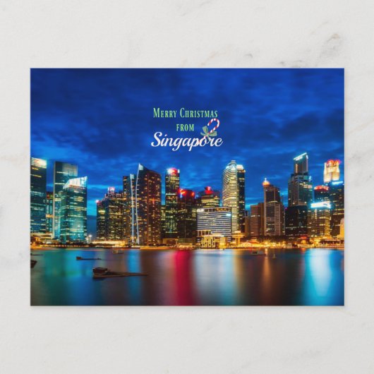 Vrolijk kerstfeest uit Singapore Briefkaart (Voorkant)