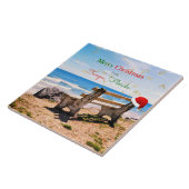 Vrolijk kerstfeest uit Tampa, Florida Tegeltje (Zijkant)