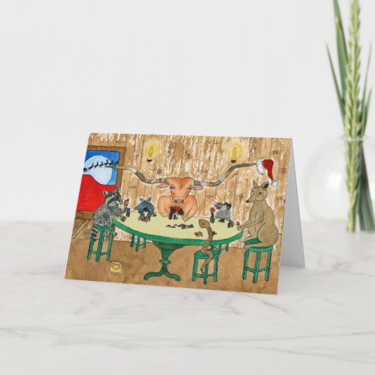 Vrolijk kerstfeest uit Texas Feestdagen Kaart (Voorkant)