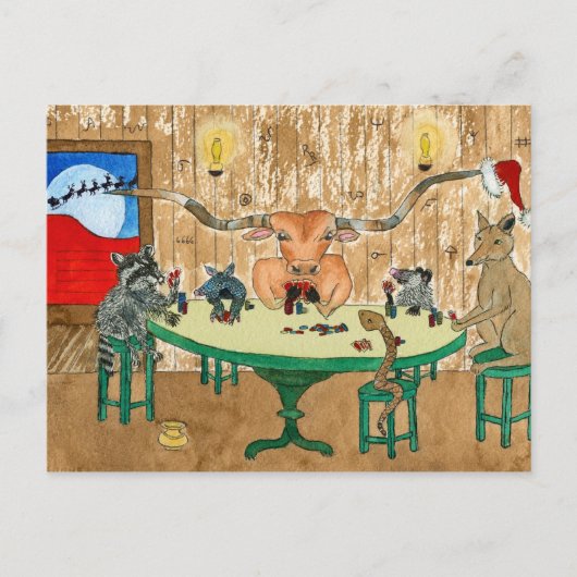 Vrolijk kerstfeest uit Texas Feestdagenkaart (Voorkant)