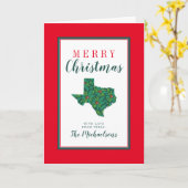 Vrolijk kerstfeest uit Texas Kaart (Gele Bloem)