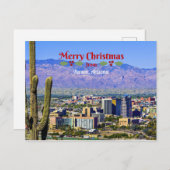 Vrolijk kerstfeest uit Tucson, Arizona, Briefkaart (Voorkant / Achterkant)
