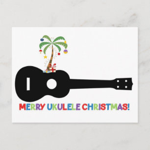 Vrolijk kerstfeest Ukulele Feestdagenkaart