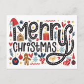 vrolijk kerstfeest | Vakantie Groetjes Briefkaart (Voorkant)