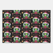 Vrolijk kerstfeest vakantie kikker inpakpapier vel (Voorkant 3)