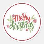 Vrolijk kerstfeest vakantie Sticker zegel (Voorkant)