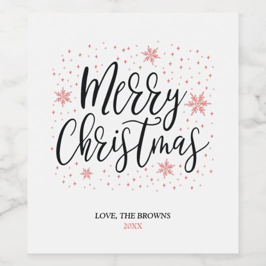 Vrolijk kerstfeest | Vakantiegeld Aangepaste wijnl Wijn Etiket (Enkel label)