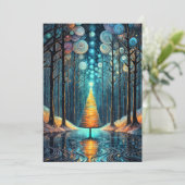 Vrolijk kerstfeest van aangepaste familienaam kaart (Staand voorkant)