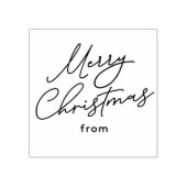 Vrolijk kerstfeest van casual scriptvakantie 	rubberstempel (Afrduk)