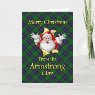 Vrolijk kerstfeest van de Armstrong Clan Feestdagen Kaart