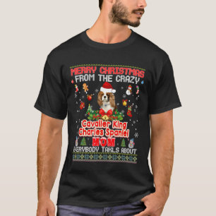 Vrolijk kerstfeest van de Cavalier koning Charles T-shirt