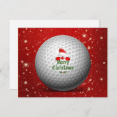 Vrolijk kerstfeest van de Golfkerstman Feestdagenkaart (Voorkant / Achterkant)
