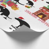 Vrolijk kerstfeest van de hond cadeaupapier (Hoek)