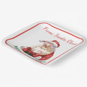 Vrolijk kerstfeest van de  kerstman papieren bordje (Gebogen)