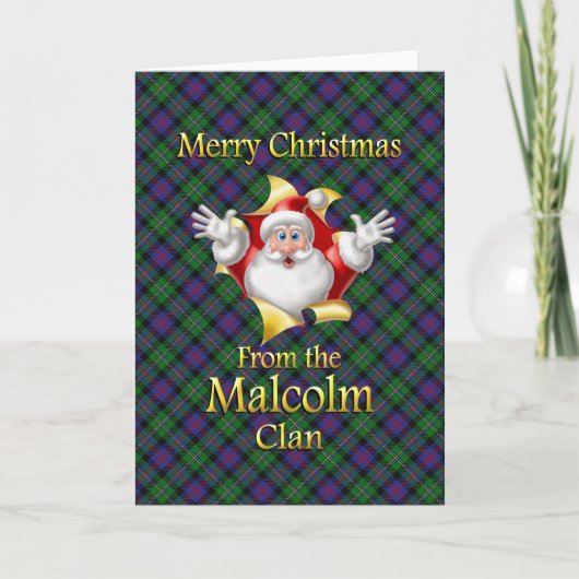 Vrolijk kerstfeest van de Malcolm Clan Feestdagen Kaart (Voorkant)