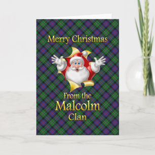 Vrolijk kerstfeest van de Malcolm Clan Feestdagen Kaart