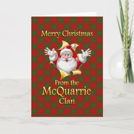 Vrolijk kerstfeest van de McQuarrie Clan Feestdagen Kaart (Voorkant)
